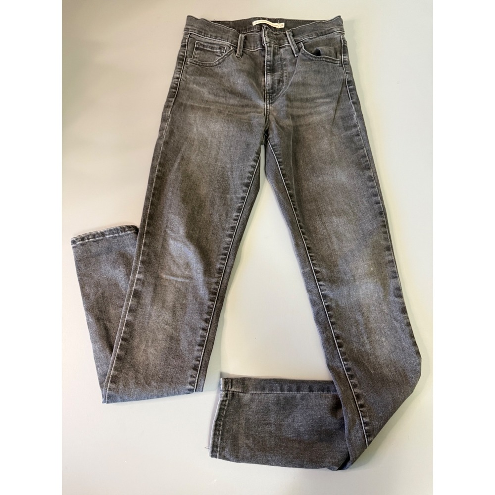 Levis 720 High Rise Super Skinny Jeans Faded Black Grey W24 L30 52797-0006
